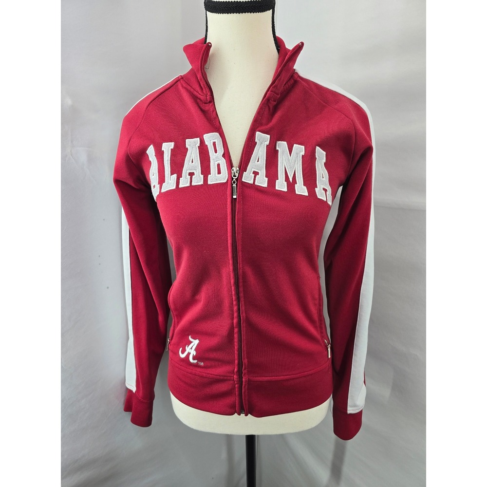 Colosseum Alabama Crimson Tide Track Jacket Red White Full Zip Womens Small